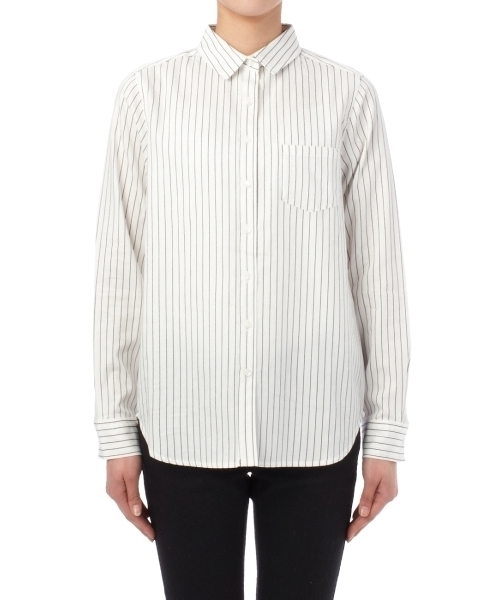 grove（グローブ）の「シンプルシャツ（シャツ/ブラウス・レディース・ブルー系1/ホワイト/イエロー/ブルー/ブラック・01/02/03）」の2枚目の写真