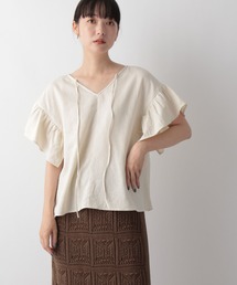 LOWRYS FARM | アサレーヨンラッフルブラウス　344679(シャツ/ブラウス)