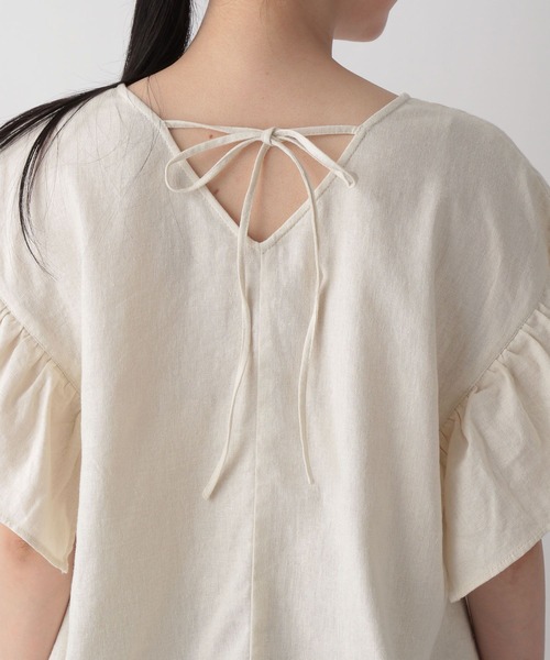 LOWRYS FARM（ローリーズファーム）の「アサレーヨンラッフルブラウス　344679（シャツ/ブラウス・レディース・ブラック/ブラウン/アイボリー/ボルドー・FREE）」の13枚目の写真