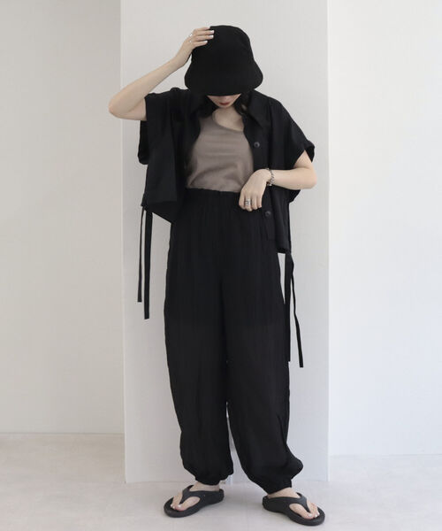 fredy repit（フレディレピ）の「レイヤードシャツベスト（ベスト・レディース・ブラック/チャコールグレー・38）」の3枚目の写真