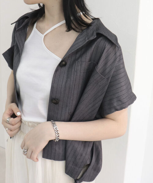 fredy repit（フレディレピ）の「レイヤードシャツベスト（ベスト・レディース・ブラック/チャコールグレー・38）」の16枚目の写真