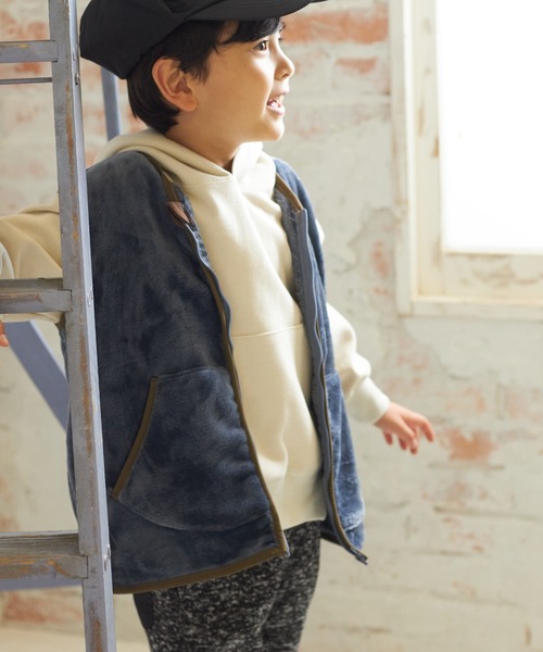 MAKE YOUR DAY(メイクユアデイ)の「ドロップショルダーポンチフーディ■80~140cm(スウェット・キッズ・ベージュ/カーキ/ブラック・140/130/80/120/110/100/90)」の14枚目の写真