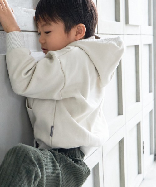 MAKE YOUR DAY(メイクユアデイ)の「ドロップショルダーポンチフーディ■80~140cm(スウェット・キッズ・ベージュ/カーキ/ブラック・140/130/80/120/110/100/90)」の19枚目の写真
