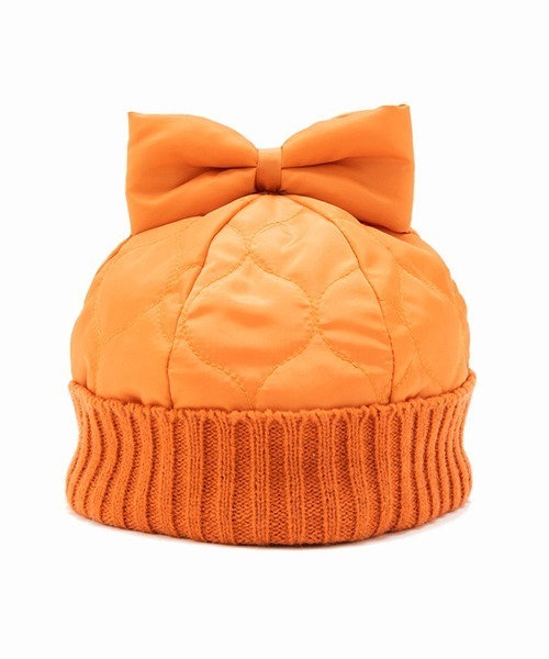 Casselini（キャセリーニ）の「Casselini(キャセリーニ)kidsキルティングリボンワッチ（ニットキャップ/ビーニー・キッズ・ブラック/オレンジ・FREE）」の10枚目の写真