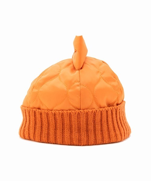 Casselini（キャセリーニ）の「Casselini(キャセリーニ)kidsキルティングリボンワッチ（ニットキャップ/ビーニー・キッズ・ブラック/オレンジ・FREE）」の6枚目の写真