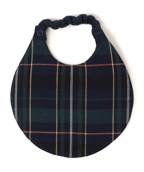 SHIPS（シップス）の「SHIPS KIDS:チェック リバーシブル スタイ（スタイ/よだれかけ・キッズ・ネイビー/オレンジ・ONE SIZE）」の2枚目の写真