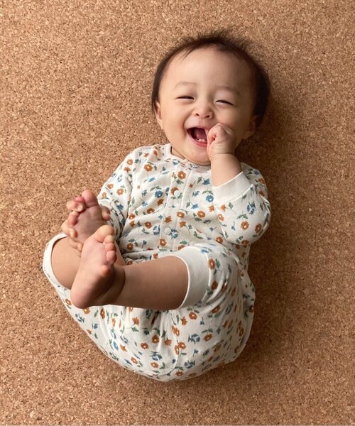 BREEZE(ブリーズ)の「総柄カバーオール マイファーストブリーズ (ロンパース・キッズ・ブラウン/マスタード/チャコール/サーモンピンク/オレンジ/ベージュ/その他3/ブルー/サックスブルー/ミント・70/60/80)」の10枚目の写真