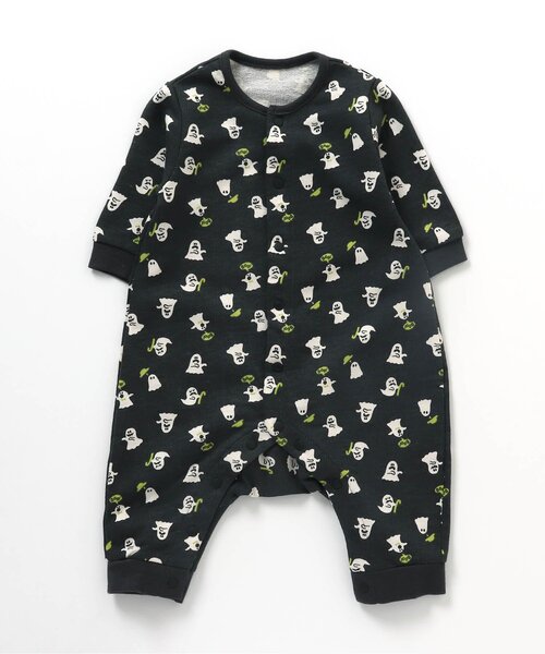 BREEZE(ブリーズ)の「総柄カバーオール マイファーストブリーズ (ロンパース・キッズ・ブラウン/マスタード/チャコール/サーモンピンク/オレンジ/ベージュ/その他3/ブルー/サックスブルー/ミント・70/60/80)」の2枚目の写真