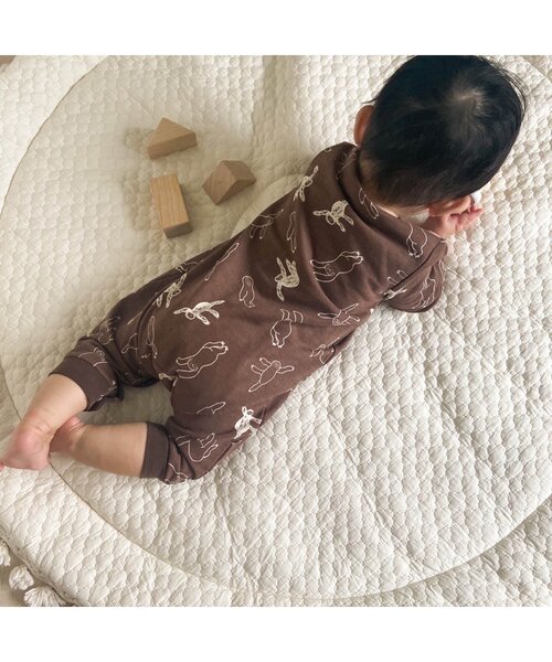 BREEZE(ブリーズ)の「総柄カバーオール マイファーストブリーズ (ロンパース・キッズ・ブラウン/マスタード/チャコール/サーモンピンク/オレンジ/ベージュ/その他3/ブルー/サックスブルー/ミント・70/60/80)」の14枚目の写真