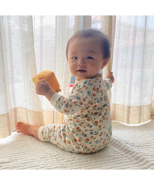 BREEZE(ブリーズ)の「総柄カバーオール マイファーストブリーズ (ロンパース・キッズ・ブラウン/マスタード/チャコール/サーモンピンク/オレンジ/ベージュ/その他3/ブルー/サックスブルー/ミント・70/60/80)」の16枚目の写真