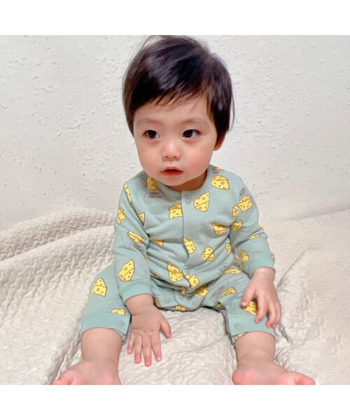 BREEZE(ブリーズ)の「総柄カバーオール マイファーストブリーズ (ロンパース・キッズ・ブラウン/マスタード/チャコール/サーモンピンク/オレンジ/ベージュ/その他3/ブルー/サックスブルー/ミント・70/60/80)」の17枚目の写真