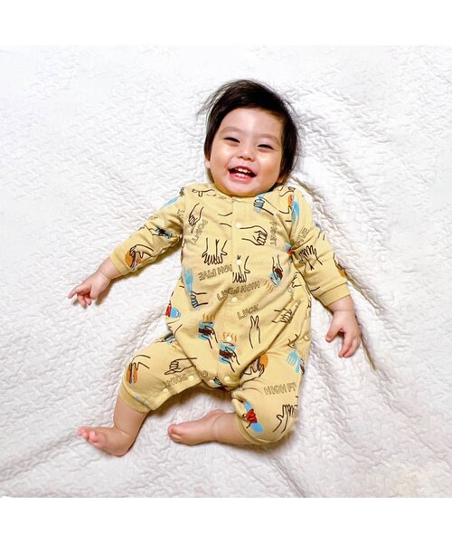 BREEZE(ブリーズ)の「総柄カバーオール マイファーストブリーズ (ロンパース・キッズ・ブラウン/マスタード/チャコール/サーモンピンク/オレンジ/ベージュ/その他3/ブルー/サックスブルー/ミント・70/60/80)」の19枚目の写真