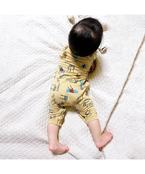 BREEZE(ブリーズ)の「総柄カバーオール マイファーストブリーズ (ロンパース・キッズ・ブラウン/マスタード/チャコール/サーモンピンク/オレンジ/ベージュ/その他3/ブルー/サックスブルー/ミント・70/60/80)」の20枚目の写真