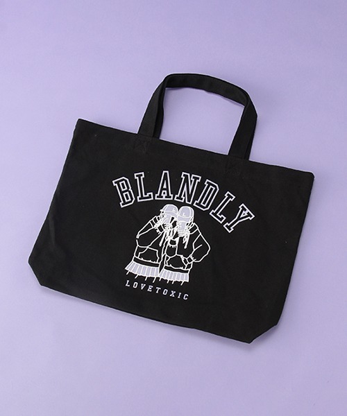 LOVETOXIC（ラブトキシック）の「イラストヨコトートバッグ（バックパック/リュック・キッズ・ピンク/グリーン/サックスブルー/ラベンダー・FREE）」の3枚目の写真