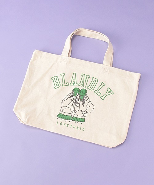 LOVETOXIC（ラブトキシック）の「イラストヨコトートバッグ（バックパック/リュック・キッズ・ピンク/グリーン/サックスブルー/ラベンダー・FREE）」の2枚目の写真