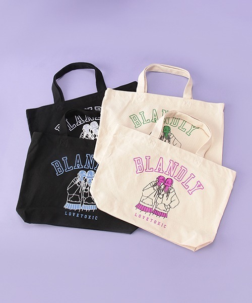 LOVETOXIC（ラブトキシック）の「イラストヨコトートバッグ（バックパック/リュック・キッズ・ピンク/グリーン/サックスブルー/ラベンダー・FREE）」の9枚目の写真