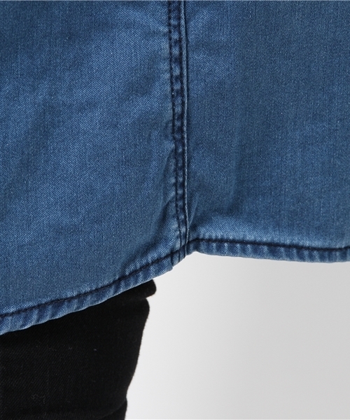 DouDou（ドゥドゥ）の「【DouDou】デニムシャツ（シャツ/ブラウス・レディース・インディゴブルー・FREE）」の8枚目の写真