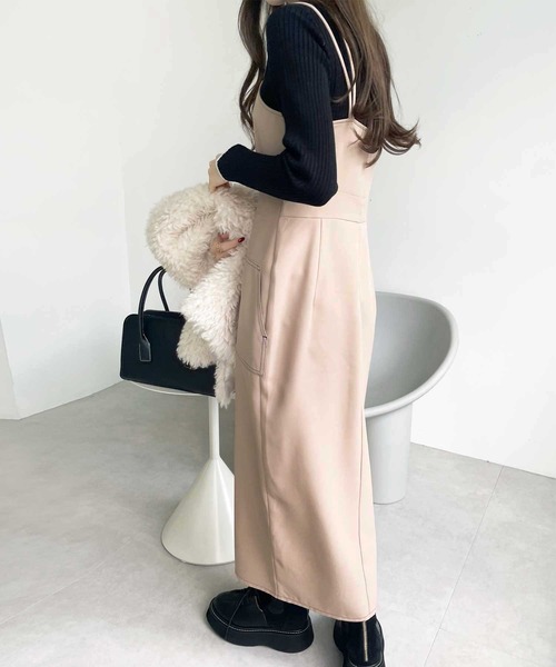 GeeRA(ジーラ)の「配色ステッチキャミワンピース(ワンピース・レディース・ブラック/ベージュ・MEDIUM/SMALL)」の18枚目の写真