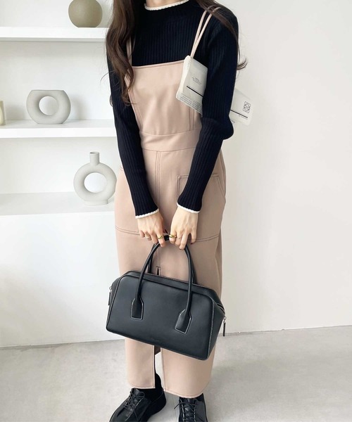 GeeRA(ジーラ)の「配色ステッチキャミワンピース(ワンピース・レディース・ブラック/ベージュ・MEDIUM/SMALL)」の13枚目の写真