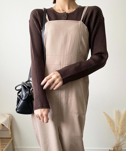 GeeRA(ジーラ)の「配色ステッチキャミワンピース(ワンピース・レディース・ブラック/ベージュ・MEDIUM/SMALL)」の21枚目の写真