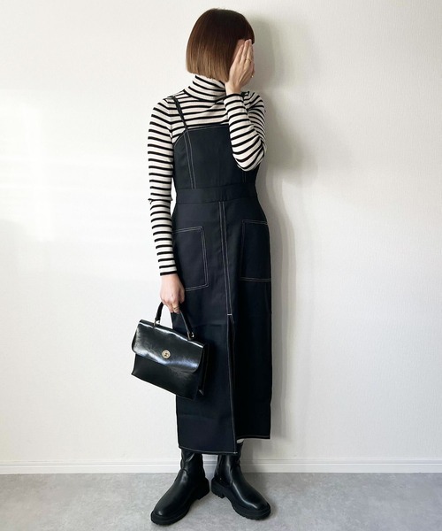 GeeRA(ジーラ)の「配色ステッチキャミワンピース(ワンピース・レディース・ブラック/ベージュ・MEDIUM/SMALL)」の19枚目の写真