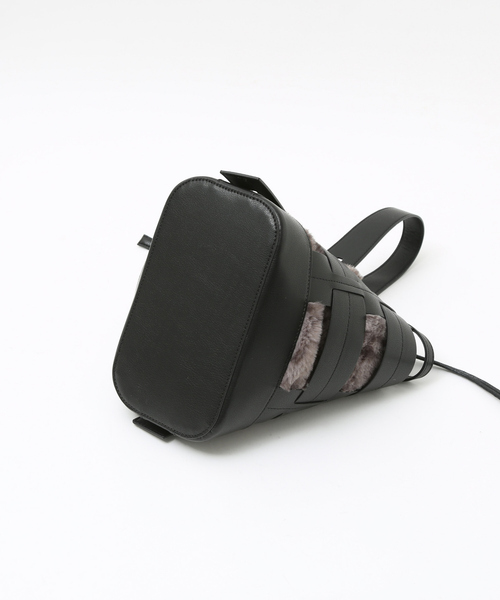 LOWELL things（ロウェル　シングス）の「Lattice/2WAYメッシュAWファーBAG（ハンドバッグ・レディース・ダークブラウン/スミクロ/ライトベージュ・フリー）」の19枚目の写真