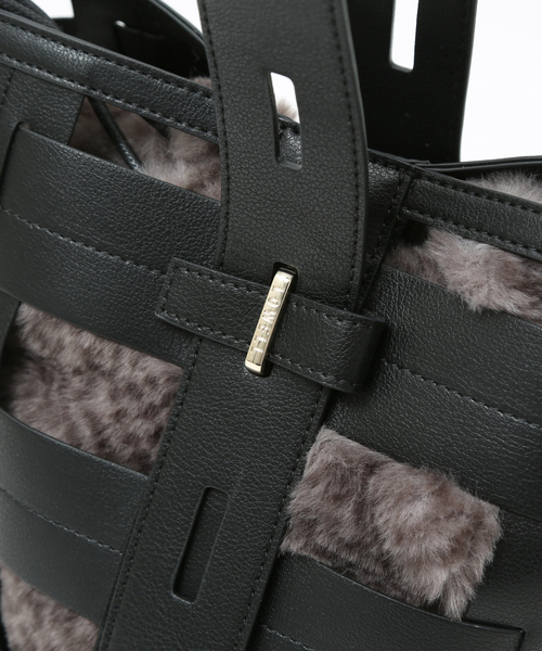 LOWELL things（ロウェル　シングス）の「Lattice/2WAYメッシュAWファーBAG（ハンドバッグ・レディース・ダークブラウン/スミクロ/ライトベージュ・フリー）」の22枚目の写真