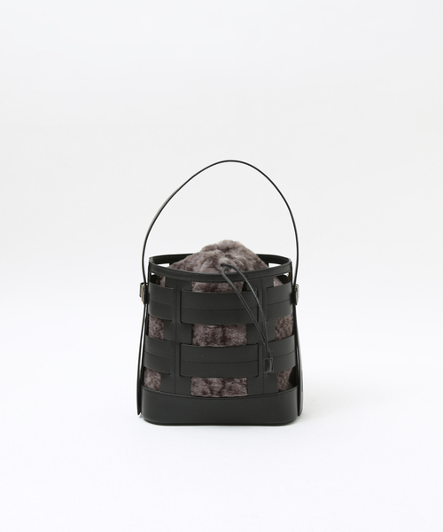 LOWELL things（ロウェル　シングス）の「Lattice/2WAYメッシュAWファーBAG（ハンドバッグ・レディース・ダークブラウン/スミクロ/ライトベージュ・フリー）」の14枚目の写真