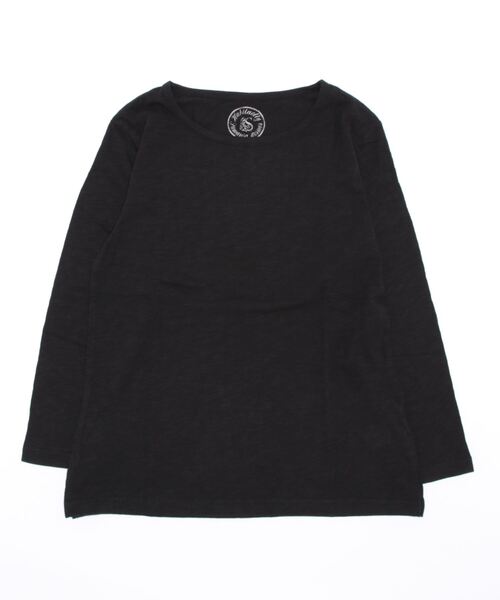 Samansa Mos2（サマンサ モスモス）の「スラブ天竺長袖カットソー（Tシャツ/カットソー・レディース・ブラック/ベージュ/チャコール/オフホワイト・ﾌﾘ-）」の2枚目の写真