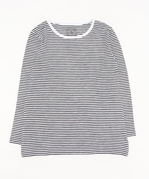 Samansa Mos2（サマンサ モスモス）の「スラブ天竺長袖カットソー（Tシャツ/カットソー・レディース・ブラック/ベージュ/チャコール/オフホワイト・ﾌﾘ-）」の6枚目の写真