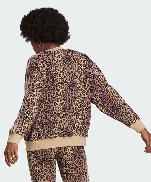ゆ様　adidas レオパード リュクス トレフォイル クルーネックスウェット アディダス アディダス オリジナルス レオパード リュクス