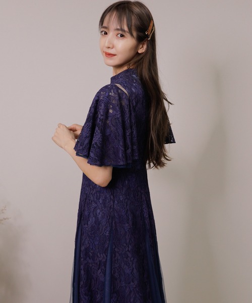 LADYMADE(レディメイド)の「チュール切替フリルレースドレス(ドレス・レディース・ブラック/オレンジ系その他/ネイビー系・FREE)」の16枚目の写真