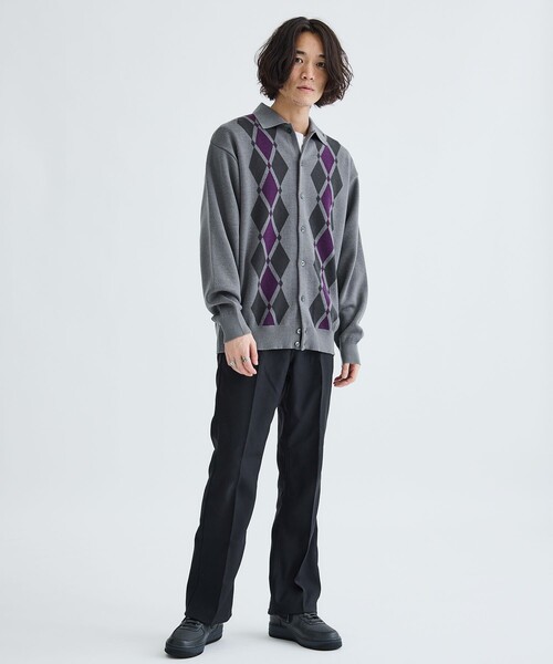 ARGYLE ITALIAN KNIT CARDIGAN