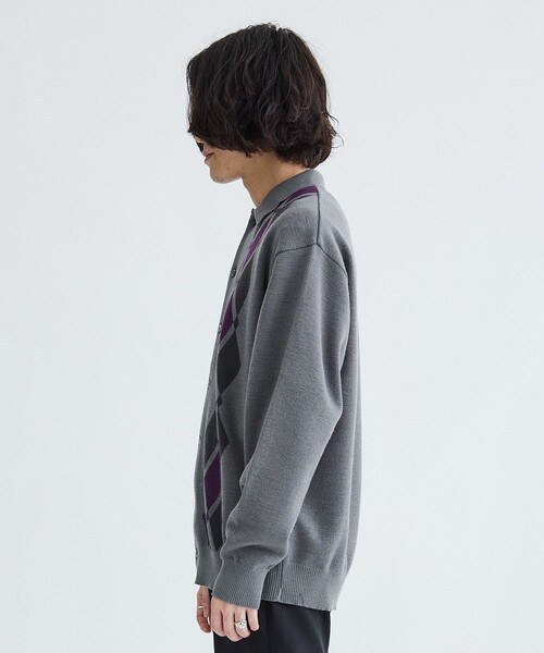 ARGYLE ITALIAN KNIT CARDIGAN