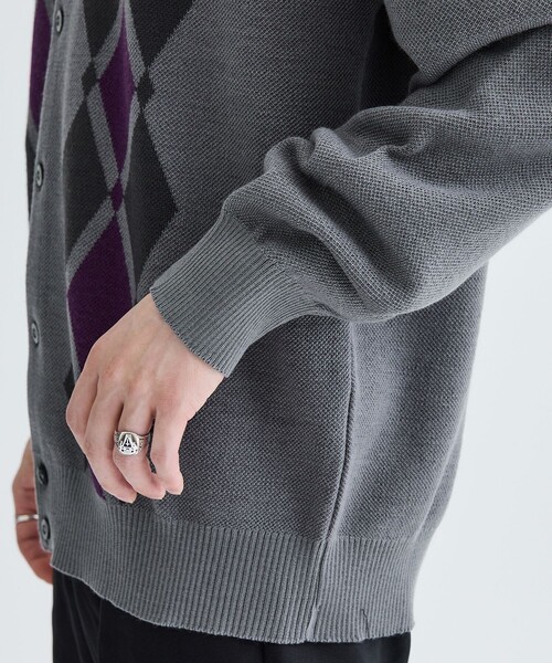 ARGYLE ITALIAN KNIT CARDIGAN