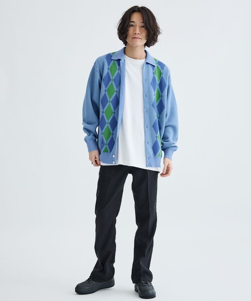 ARGYLE ITALIAN KNIT CARDIGAN