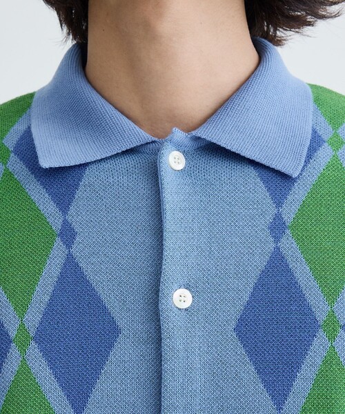 ARGYLE ITALIAN KNIT CARDIGAN