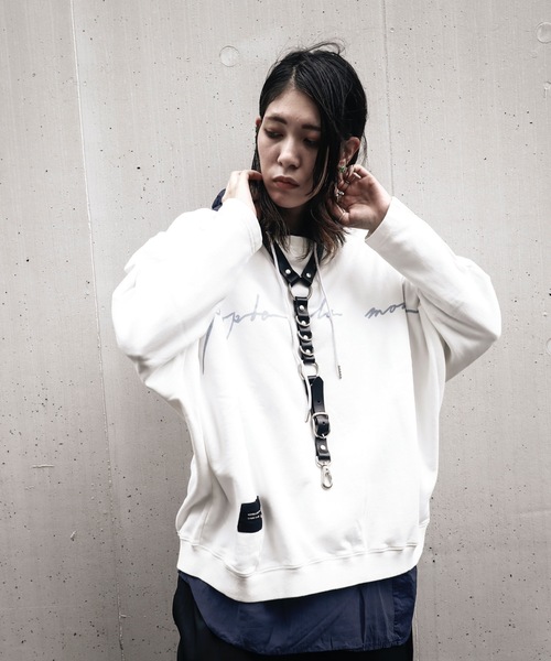 AFYF（エーエフワイエフ）の「SHARE ROOMS DORMAN SWEAT MAISON/シェアルーム ドルマン オーバーサイズ スウェット トレーナー（スウェット・レディース・オフホワイト/モカ/ブルー系その他/キナリ・FREE）」の12枚目の写真