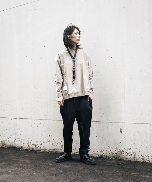 AFYF（エーエフワイエフ）の「SHARE ROOMS DORMAN SWEAT MAISON/シェアルーム ドルマン オーバーサイズ スウェット トレーナー（スウェット・レディース・オフホワイト/モカ/ブルー系その他/キナリ・FREE）」の18枚目の写真