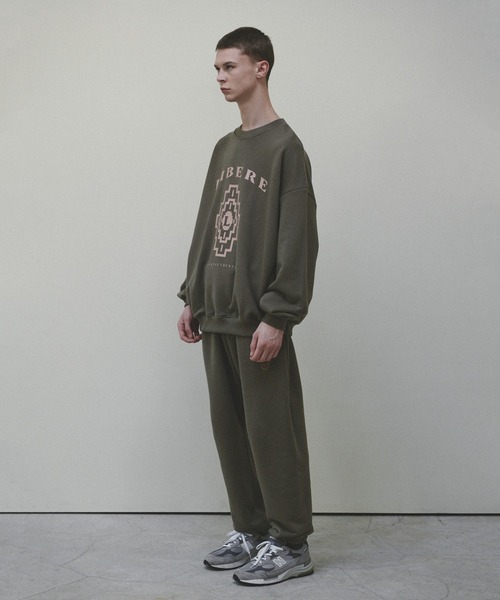 LIBERE（リベーレ）の「LIBERE リベーレ / CHIMAYO SWEATSHIRT チマヨプリントビッグシルエットスウェットシャツ トレーナー / 225224-225225-225226（スウェット・メンズ・ネイビー/カーキ/ライトグレー・LARGE/MEDIUM/SMALL）」の15枚目の写真