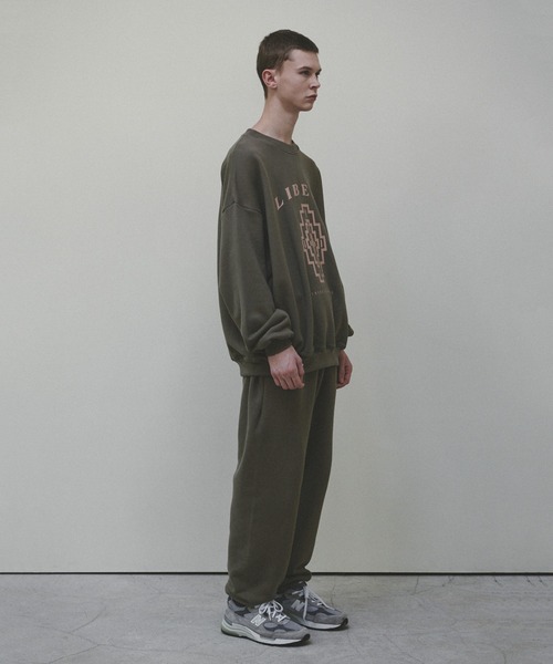 LIBERE（リベーレ）の「LIBERE リベーレ / CHIMAYO SWEATSHIRT チマヨプリントビッグシルエットスウェットシャツ トレーナー / 225224-225225-225226（スウェット・メンズ・ネイビー/カーキ/ライトグレー・LARGE/MEDIUM/SMALL）」の17枚目の写真