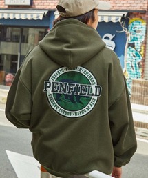 PENFIELD/ペンフィールド 別注 カレッジロゴ刺繍 ビッグシルエットスウェットプルパーカー