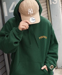 PENFIELD/ペンフィールド 別注 カレッジロゴ刺繍 ビッグシルエットスウェットプルパーカー