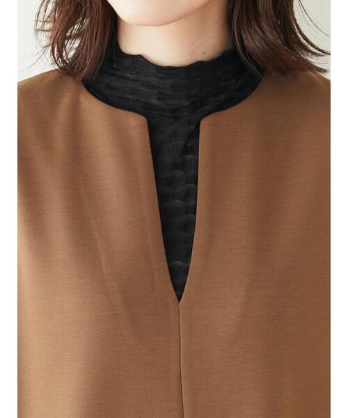 Green　Parks（グリーンパークス）の「キーネックダンボールワンピース（ワンピース・レディース・キャメル/ブラック/ブルー・FREE）」の12枚目の写真