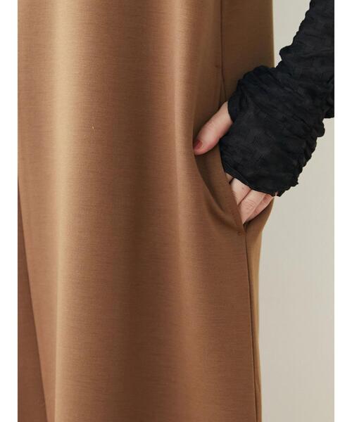 Green　Parks（グリーンパークス）の「キーネックダンボールワンピース（ワンピース・レディース・キャメル/ブラック/ブルー・FREE）」の14枚目の写真