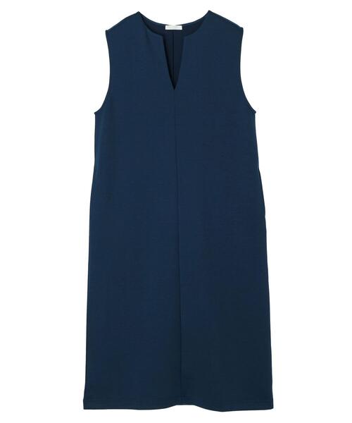 Green　Parks（グリーンパークス）の「キーネックダンボールワンピース（ワンピース・レディース・キャメル/ブラック/ブルー・FREE）」の21枚目の写真