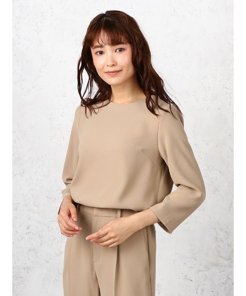 Perfect Suit FActory(パーフェクトスーツファクトリー)の「ジョーゼット【カセット服】ブラウス ネイビー/ベージュ(シャツ/ブラウス・レディース・ネイビー/ベージュ・M/L/SS/S)」の10枚目の写真