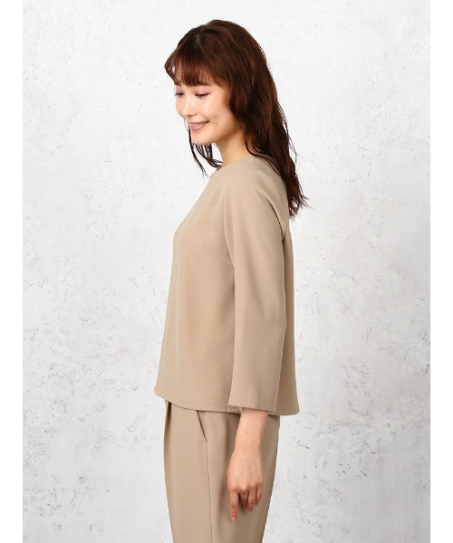 Perfect Suit FActory(パーフェクトスーツファクトリー)の「ジョーゼット【カセット服】ブラウス ネイビー/ベージュ(シャツ/ブラウス・レディース・ネイビー/ベージュ・M/L/SS/S)」の8枚目の写真