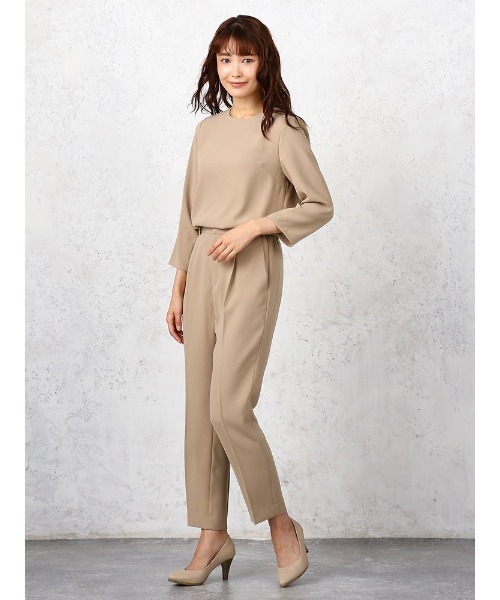 Perfect Suit FActory(パーフェクトスーツファクトリー)の「ジョーゼット【カセット服】ブラウス ネイビー/ベージュ(シャツ/ブラウス・レディース・ネイビー/ベージュ・M/L/SS/S)」の3枚目の写真