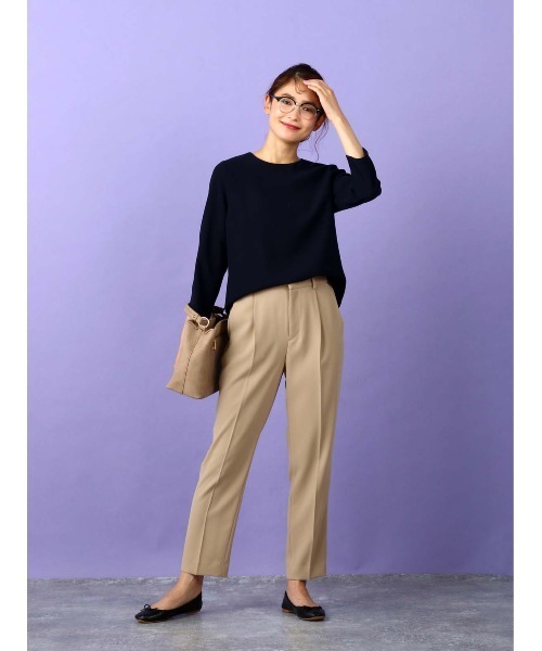 Perfect Suit FActory(パーフェクトスーツファクトリー)の「ジョーゼット【カセット服】ブラウス ネイビー/ベージュ(シャツ/ブラウス・レディース・ネイビー/ベージュ・M/L/SS/S)」の19枚目の写真